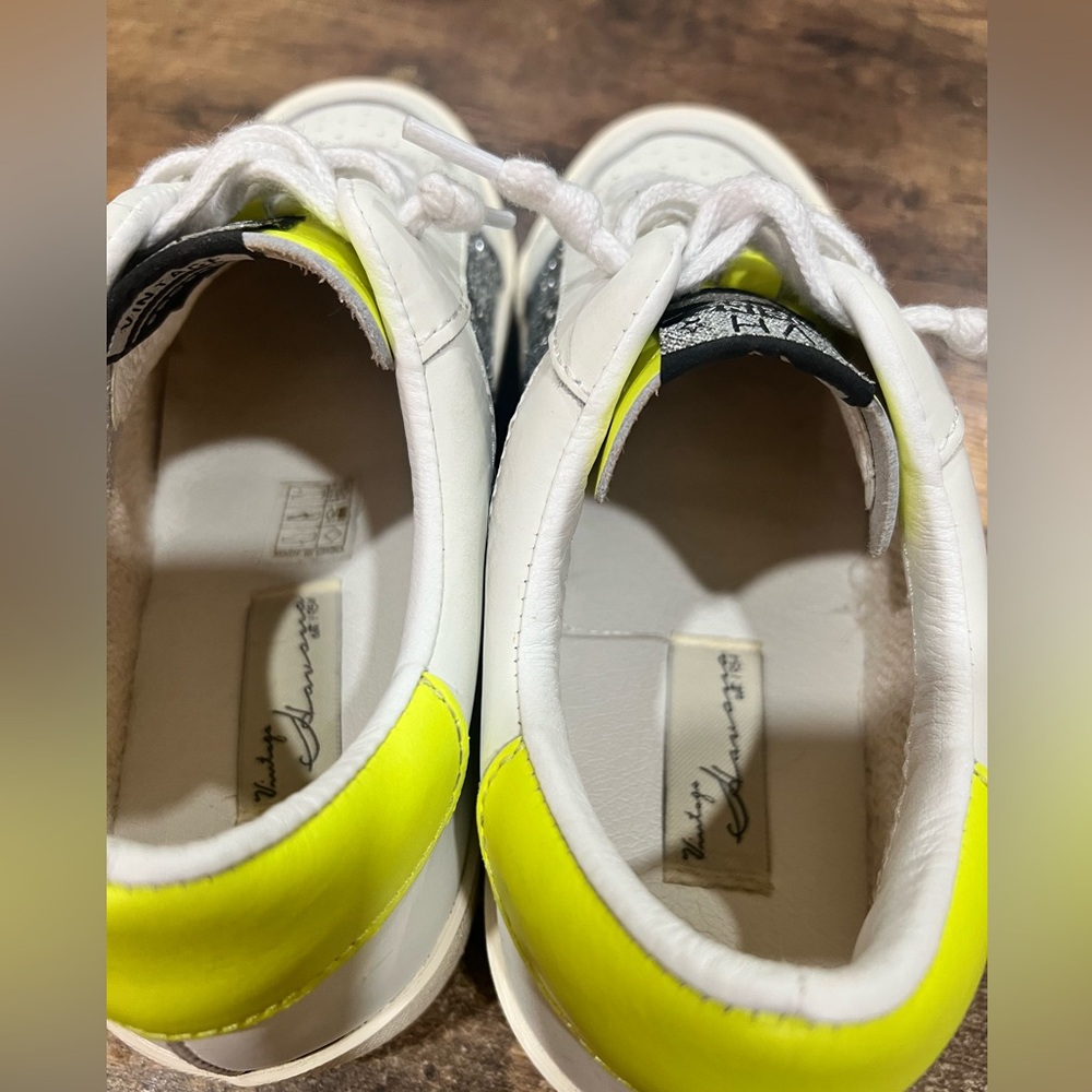 Vintage Havana Georgette yellow and white glitter sneakers, size 8.5 - Picture 7 of 10